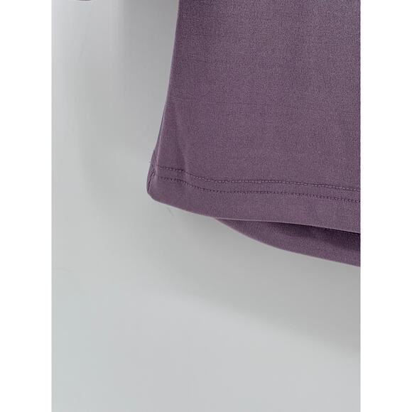 WRAPPER Women's Vintage Mauve 3/4 Sleeve Shawl Layered Scoop-Neck Top SZ M - Picture 7 of 11